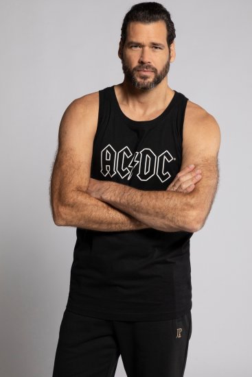 JP1880 AC/DC Graphic Comfort Fit Band Tank Top Black - Tričká - Nadrozmerné tričká - 2XL-14XL