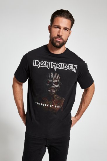JP1880 Iron Maiden Graphic Band T-Shirt Black - Tričká - Nadrozmerné tričká - 2XL-14XL