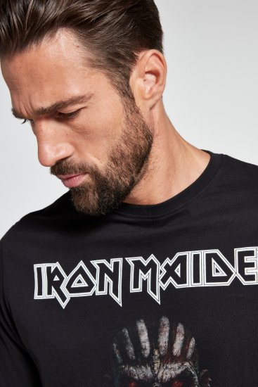 JP1880 Iron Maiden Graphic Band T-Shirt Black - Tričká - Nadrozmerné tričká - 2XL-14XL