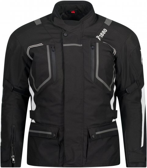JP1880 Sporty Touring Motorcycle Jacket Black - Motocyklové oblečenie vo veľkostiach plus size - Motocyklové oblečenie vo veľkých veľkostiach pre mužov