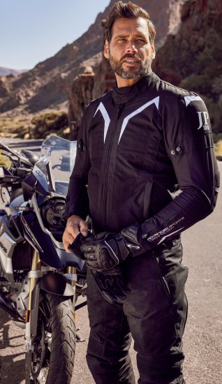 JP1880 3D Mesh Insert Motorcycle Jacket Black - Motocyklové oblečenie vo veľkostiach plus size - Motocyklové oblečenie vo veľkých veľkostiach pre mužov
