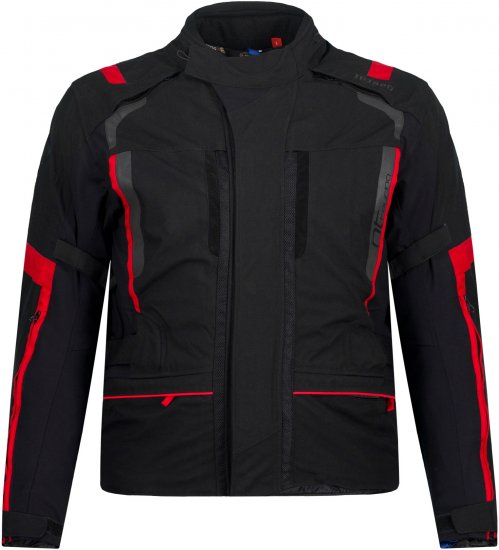 JP1880 Sporty Touring Motorcycle Jacket Black & Red - Motocyklové oblečenie vo veľkostiach plus size - Motocyklové oblečenie vo veľkých veľkostiach pre mužov