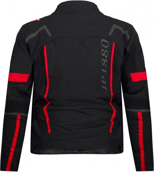JP1880 Sporty Touring Motorcycle Jacket Black & Red - Motocyklové oblečenie vo veľkostiach plus size - Motocyklové oblečenie vo veľkých veľkostiach pre mužov