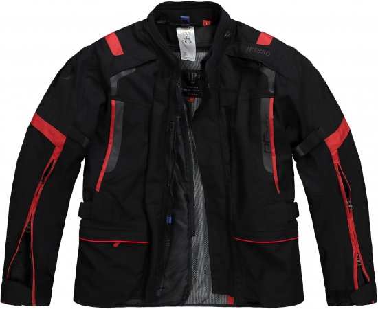 JP1880 Sporty Touring Motorcycle Jacket Black & Red - Motocyklové oblečenie vo veľkostiach plus size - Motocyklové oblečenie vo veľkých veľkostiach pre mužov