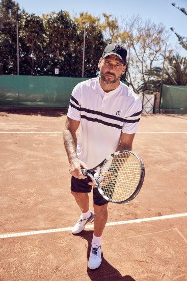  JP1880 Henley Tennis T-Shirt Snow White - Športové oblečenie - Sportovní Oblečení 2XL-10XL