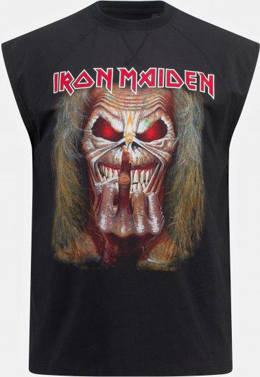 JP1880 Iron Maiden Graphic Comfort Fit Band Tank Top Black - Tričká - Nadrozmerné tričká - 2XL-14XL