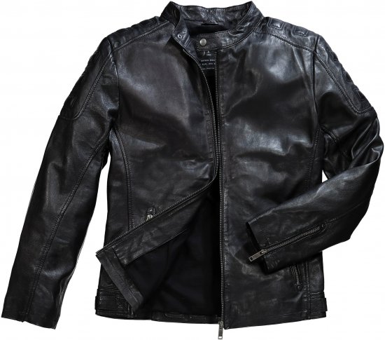 JP1880 Classic Biker Style Leather Jacket Black - Bundy - Bundy Nadmerné Veľkosti 2XL-8XL