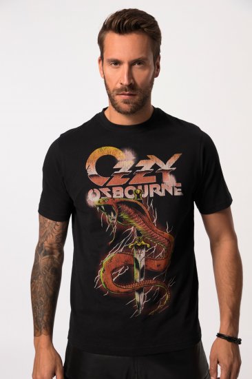 JP1880 Ozzy Osbourne Graphic Band T-Shirt Black - Tričká - Nadrozmerné tričká - 2XL-14XL