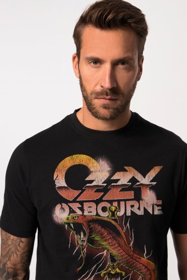 JP1880 Ozzy Osbourne Graphic Band T-Shirt Black - Tričká - Nadrozmerné tričká - 2XL-14XL