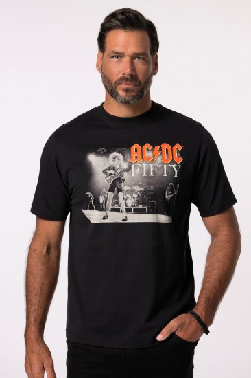 JP1880 AC/DC 50th Anniversary Band Photo T-Shirt Black - Tričká - Nadrozmerné tričká - 2XL-14XL