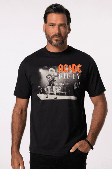 JP1880 AC/DC 50th Anniversary Band Photo T-Shirt Black - Tričká - Nadrozmerné tričká - 2XL-14XL
