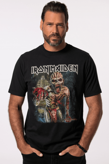 JP1880 Iron Maiden Eddie Attack Band T-Shirt Black - Tričká - Nadrozmerné tričká - 2XL-14XL