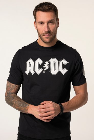 JP1880 AC/DC Classic Logo Band T-Shirt Black - Tričká - Nadrozmerné tričká - 2XL-14XL