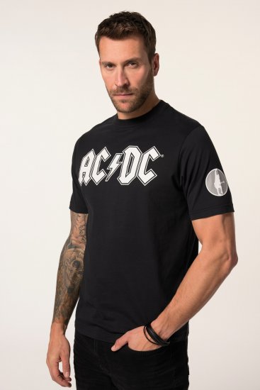 JP1880 AC/DC Classic Logo Band T-Shirt Black - Tričká - Nadrozmerné tričká - 2XL-14XL