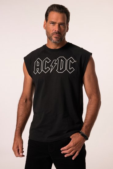 JP1880 AC/DC Classic Logo Band Tank Top Black - Tričká - Nadrozmerné tričká - 2XL-14XL