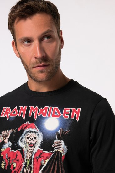 JP1880 Iron Maiden X-Mas Eddie Band T-Shirt Black - Tričká - Nadrozmerné tričká - 2XL-14XL