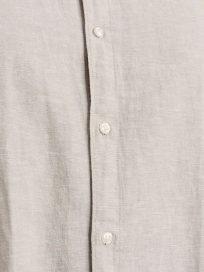 Jack & Jones Breeze Linen Blend Long Sleeve Shirt Crockery - Košele - Košele 2XL-10XL