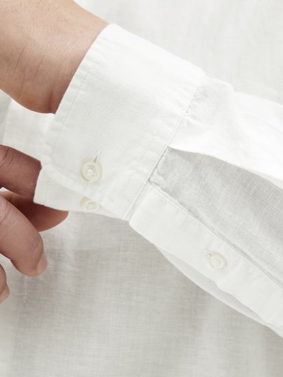 Jack & Jones Breeze Poplin Long Sleeve Shirt White - Košele - Košele 2XL-10XL