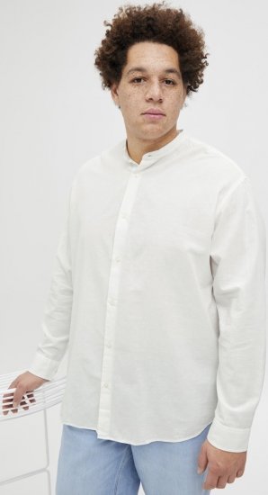 Jack & Jones Breeze Poplin Long Sleeve Shirt White - Košele - Košele 2XL-10XL