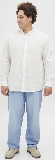 Jack & Jones Breeze Poplin Long Sleeve Shirt White - Košele - Košele 2XL-10XL