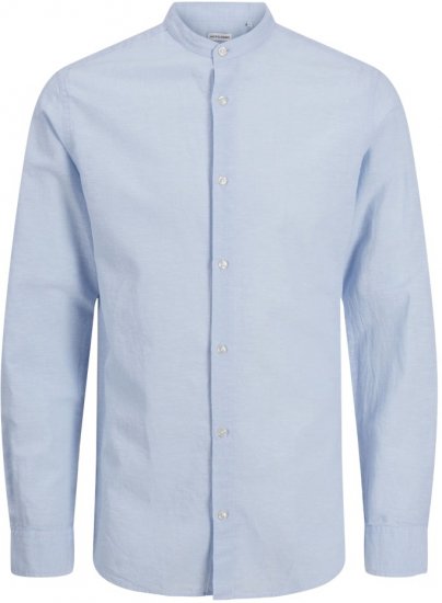 Jack & Jones Breeze Poplin Long Sleeve Shirt Chambray Blue - Košele - Košele 2XL-10XL