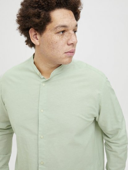 Jack & Jones Breeze Poplin Long Sleeve Shirt Iceberg Green - Košele - Košele 2XL-10XL