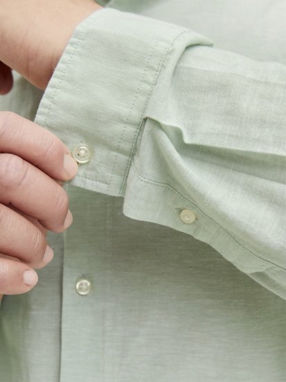 Jack & Jones Breeze Poplin Long Sleeve Shirt Iceberg Green - Košele - Košele 2XL-10XL