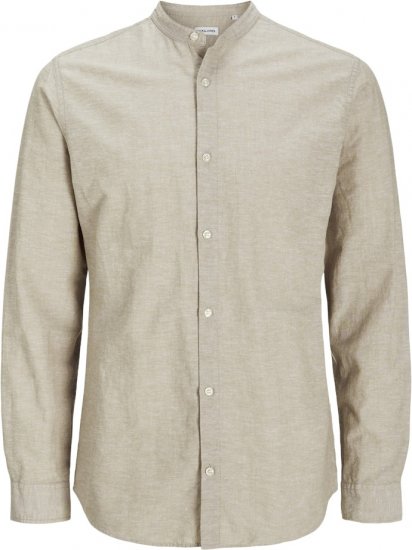 Jack & Jones Breeze Poplin Long Sleeve Shirt Beige - Košele - Košele 2XL-10XL