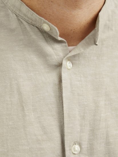 Jack & Jones Breeze Poplin Long Sleeve Shirt Beige - Košele - Košele 2XL-10XL
