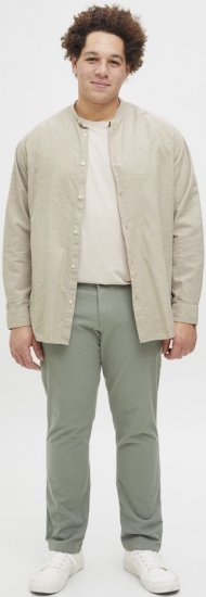 Jack & Jones Breeze Poplin Long Sleeve Shirt Beige - Košele - Košele 2XL-10XL