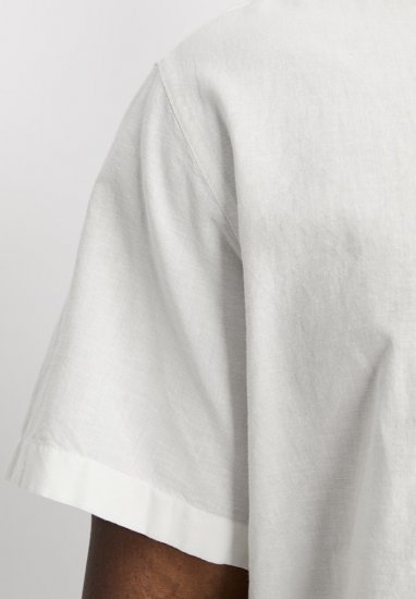 Jack & Jones Breeze Linen Blend Short Sleeve Shirt White - Košele - Košele 2XL-10XL