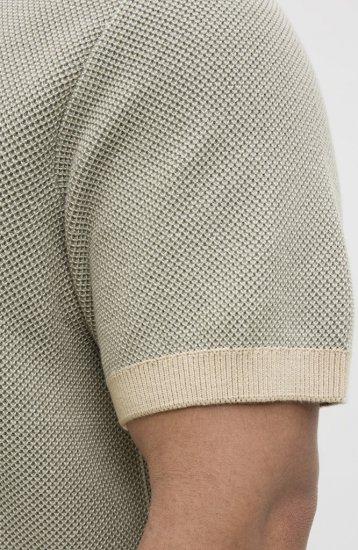 Jack & Jones Ceaston Knit Short Sleeve Sweater Vetiver - Mikiny & mikiny bez kapucne - Mikiny & Mikiny s Kapucňou 2XL-12XL