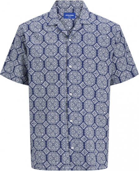 Jack & Jones Summer Seersucker Short Sleeve Shirt Light Blue - Košele - Košele 2XL-10XL