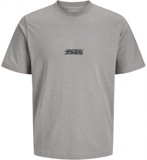 Jack & Jones Sago Branded Crew Neck T-Shirt Grey - Tričká - Nadrozmerné tričká - 2XL-14XL