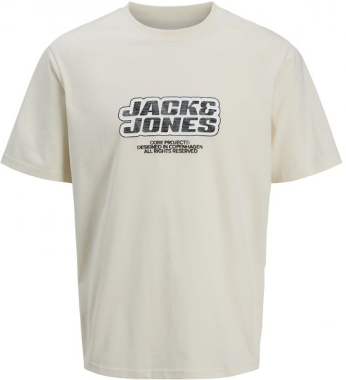 Jack & Jones Lido Core Front Print T-Shirt Yellow - Tričká - Nadrozmerné tričká - 2XL-14XL