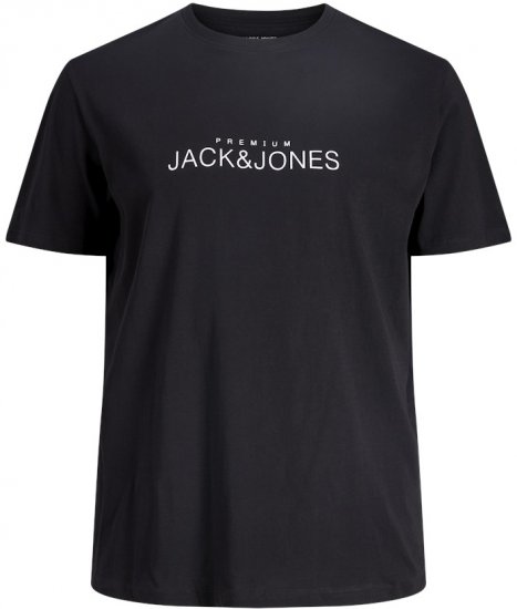 Jack & Jones Lavance Crew Neck T-Shirt Black Beauty - Tričká - Nadrozmerné tričká - 2XL-14XL
