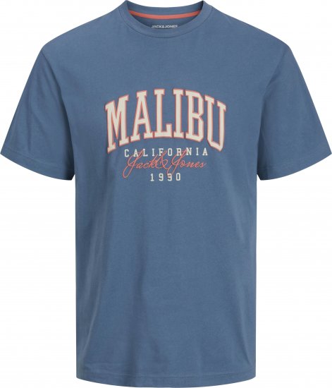 Jack & Jones Detroit Crew Neck T-Shirt Blue - Tričká - Nadrozmerné tričká - 2XL-14XL
