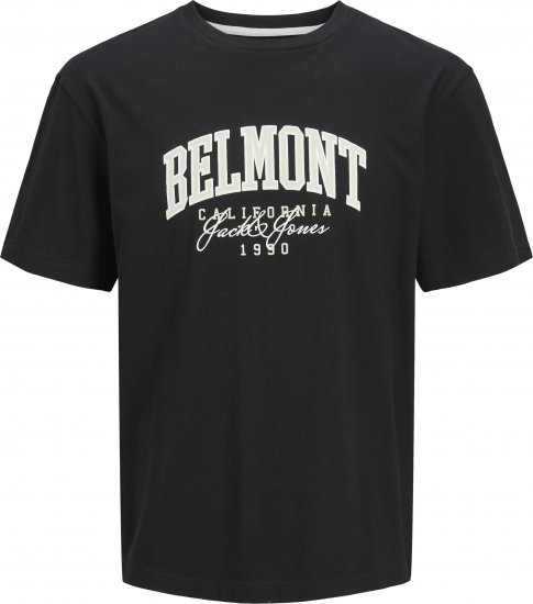 Jack & Jones Detroit Crew Neck T-Shirt Black - Tričká - Nadrozmerné tričká - 2XL-14XL