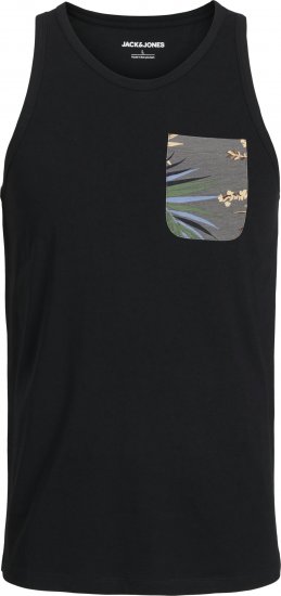 Jack & Jones Hawaii Printed Pocket Tanktop Black - Tričká - Nadrozmerné tričká - 2XL-14XL