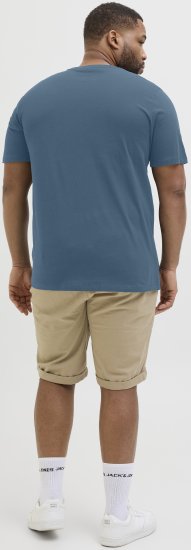 Jack & Jones Hawaii Shape Crew Neck T-Shirt Blue - Tričká - Nadrozmerné tričká - 2XL-14XL