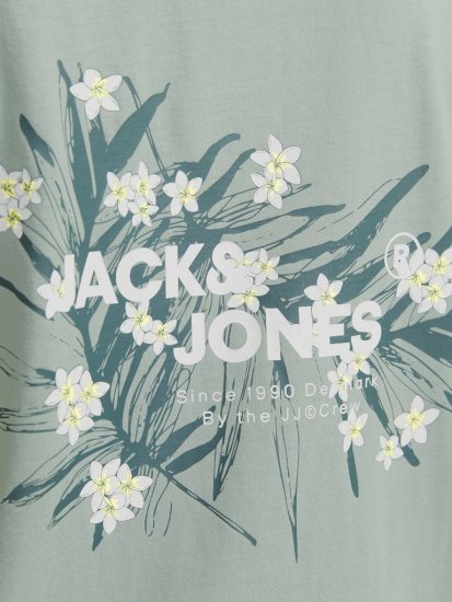 Jack & Jones Hawaii Crew Neck T-Shirt Iceberg Green - Tričká - Nadrozmerné tričká - 2XL-14XL