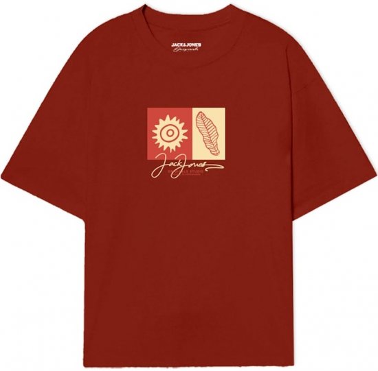 Jack & Jones Canggu Crew Neck T-Shirt Arabian Spice - Tričká - Nadrozmerné tričká - 2XL-14XL