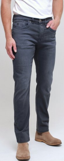 Kam Jeans Jacob Knitted Denim Reg Fit Jeans Charcoal - Džínsy & nohavice - Džínsy a Nohavice - W40-W70