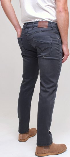 Kam Jeans Jacob Knitted Denim Reg Fit Jeans Charcoal - Džínsy & nohavice - Džínsy a Nohavice - W40-W70