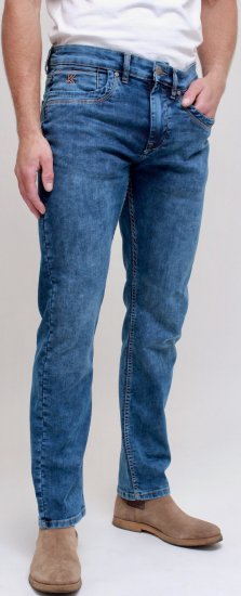 Kam Jeans Jacob Knitted Denim Reg Fit Jeans Light Wash Blue - Džínsy & nohavice - Džínsy a Nohavice - W40-W70