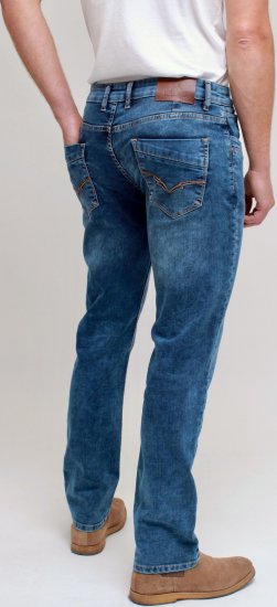 Kam Jeans Jacob Knitted Denim Reg Fit Jeans Light Wash Blue - Džínsy & nohavice - Džínsy a Nohavice - W40-W70