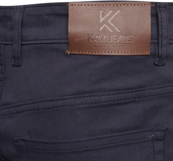 Kam Jeans 265 5 Pocket Weave Stretch Pants Navy - Džínsy & nohavice - Džínsy a Nohavice - W40-W70