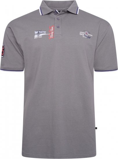 Kam Jeans 5512 1985 Racing Team Polo Shadow Grey - Polokošele - Polokošele 2XL-8XL