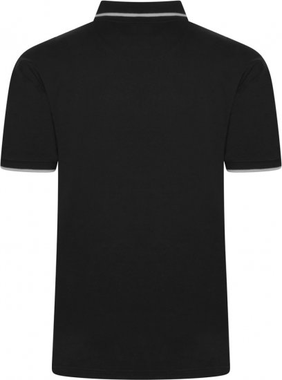 Kam Jeans 5518 Smart Mini Geo-Print Polo Black - Polokošele - Polokošele 2XL-8XL