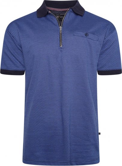 Kam Jeans 5520 Dobby Weaved Polo Victoria Blue - Polokošele - Polokošele 2XL-8XL